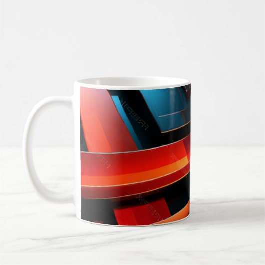 Elektrische Abstracte Strepen Koffiemok (Links)