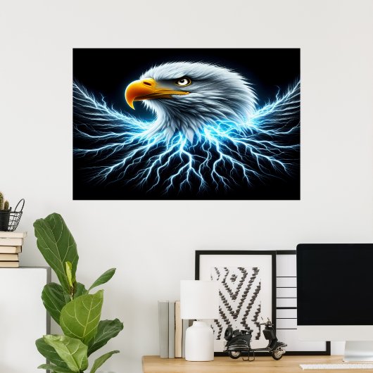 Elektrische adelaar poster (Thuiskantoor)