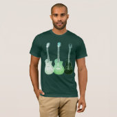 Elektrische akoestische gitaar Psychedelic Pop Art T-shirt (Voorkant volledig)