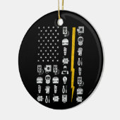 Elektrische Amerikaanse vlaginstrumenten voor elek Keramisch Ornament (Links)