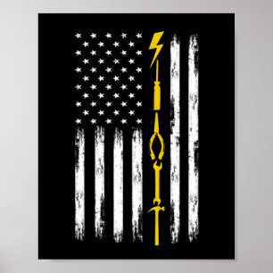 Elektrische Amerikaanse vlaginstrumenten voor elek Poster