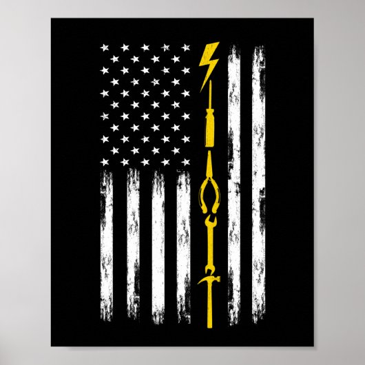 Elektrische Amerikaanse vlaginstrumenten voor elek Poster (Voorkant)