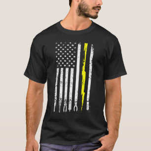 Elektrische Amerikaanse vlagwerktuigen elektricie T-shirt