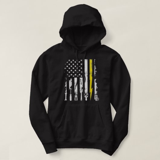 Elektrische Amerikaanse vlagwerktuigen voor elektr Hoodie (Design voorkant)