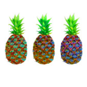 Elektrische ananas t-shirt