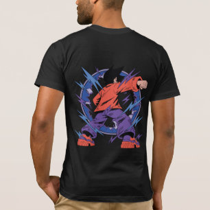 Elektrische Anime Vechtersilhouet – Bliksemkracht T-shirt