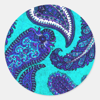 Elektrische Aqua Paisley Envelope Sticker