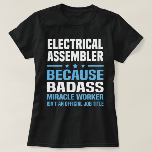 Elektrische assemblagemachine t-shirt (Design voorkant)
