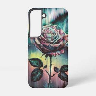 Elektrische Aurora Roos Noorderlicht Gotische Bloe Samsung Galaxy Hoesje