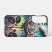 Elektrische Aurora Roos Noorderlicht Gotische Bloe Samsung Galaxy Hoesje (Achterkant horizontaal)