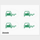 Elektrische auto ovale sticker (Vel)
