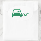 Elektrische auto ovale sticker (Tas)