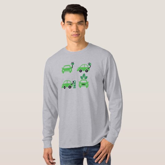 Elektrische auto t-shirt (Voorkant volledig)