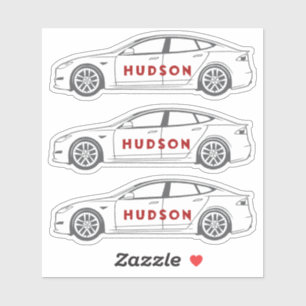 Elektrische auto/voertuig lijn tekening custom des sticker