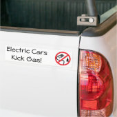 Elektrische auto's bumpersticker (Op Truck)