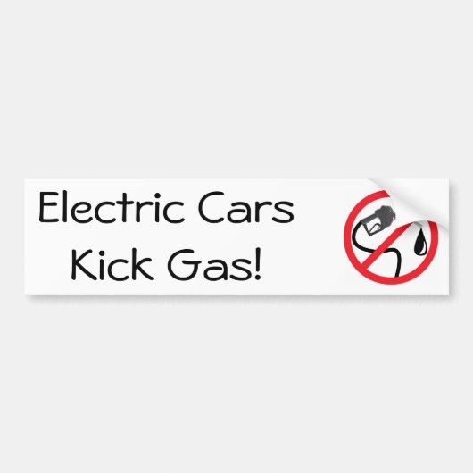 Elektrische auto's bumpersticker (Voorkant)