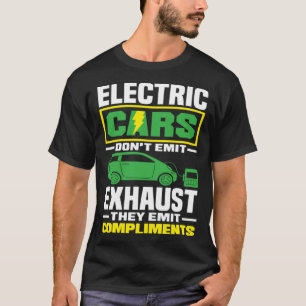 Elektrische auto's geven complimenten Batterij Ele T-shirt