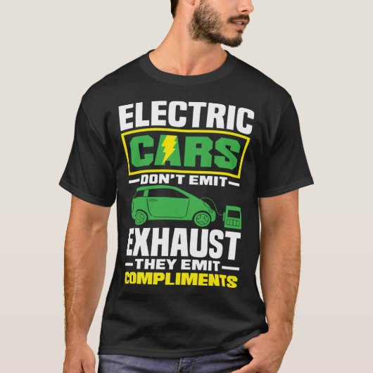 Elektrische auto's geven complimenten Batterij Ele T-shirt (Voorkant)