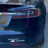 Elektrische auto's, meh! Bumpersticker