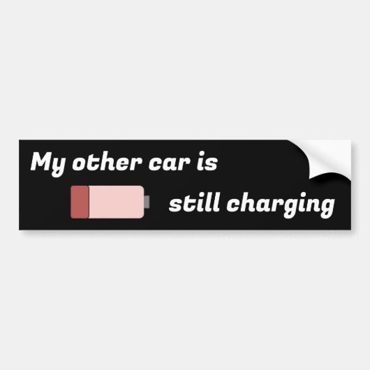 Elektrische auto's, meh! Bumpersticker (Voorkant)