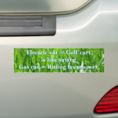 Elektrische auto's zijn golfkarren bumpersticker (Op auto)