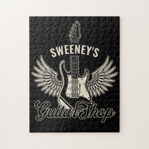 Elektrische Ax Wings ADD NAAM gitarist Guitar Shop Legpuzzel