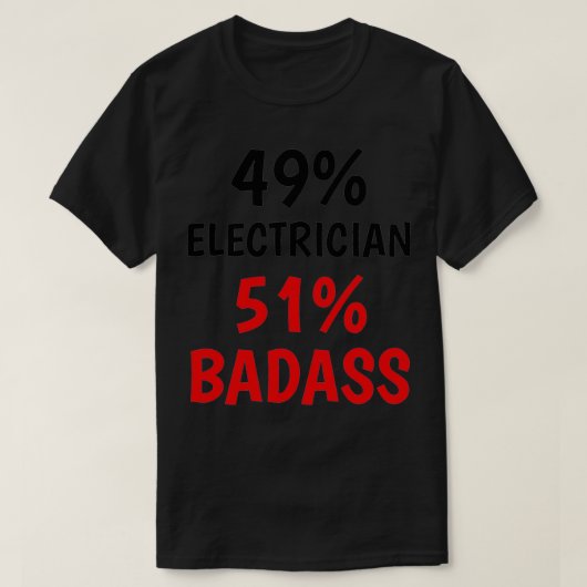 Elektrische badass (2) t-shirt (Design voorkant)