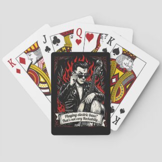 Elektrische bas? Dat is niet erg rockabilly. Pokerkaarten