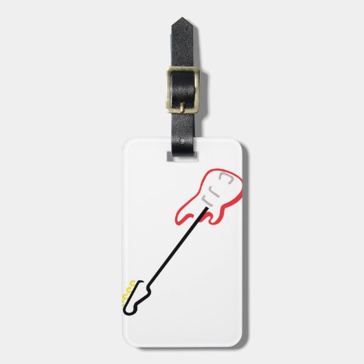 Elektrische Basgitaar Bagagelabel (Voorkant verticaal)