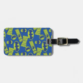 Elektrische batterij - het donkere nachtpatroon bagagelabel (Voorkant horizontaal)