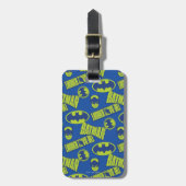 Elektrische batterij - het donkere nachtpatroon bagagelabel (Voorkant verticaal)