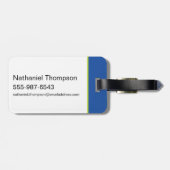 Elektrische batterij - het donkere nachtpatroon bagagelabel (Achterkant horizontaal)