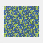 Elektrische batterij - het donkere nachtpatroon fleece deken (Voorkant (Horizontaal))