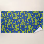 Elektrische batterij - het donkere nachtpatroon strandlaken (Voorkant)