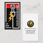 Elektrische bedrading Circuit Powers Bulb Visitekaartje (Voorkant / Achterkant)