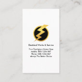 Elektrische bedradingscircuit trekt stroom visitekaartje (Achterkant)