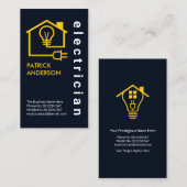 Elektrische bedradingscircuit voor thuisgebruik visitekaartje (Voorkant / Achterkant)