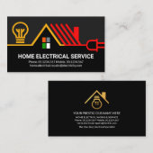 Elektrische bedradingsschakeling op het dak visitekaartje (Voorkant / Achterkant)