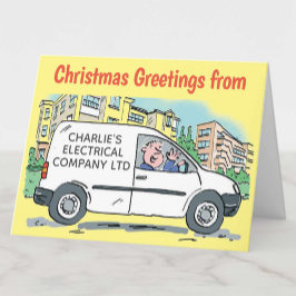 Elektrische bedrijfsnaam op Van Kerstkaart Kaart