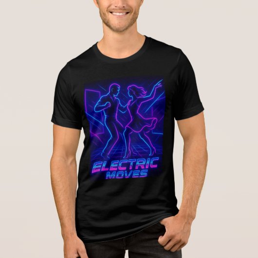 ELEKTRISCHE BEWEGINGEN NEON NACHTEN SALSA Tri-Blend SHIRT (Voorkant)