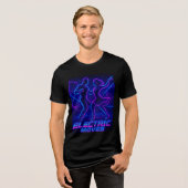ELEKTRISCHE BEWEGINGEN NEON NACHTEN SALSA Tri-Blend SHIRT (Voorkant volledig)