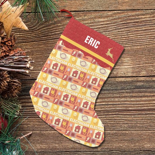 Elektrische bezetting | Faux Red Glitter Kleine Kerstsok