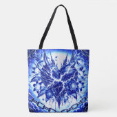 Elektrische Blau Bloemuitbarsting Tote Bag (Voorkant)