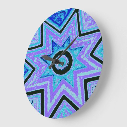 Elektrische blauw-explosiewandklok grote klok (Hoek)