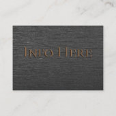 Elektrische blauwe auto, zwarte achtergrond visitekaartje (Achterkant)