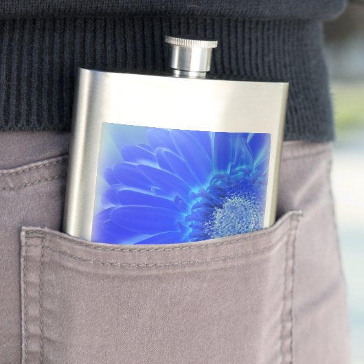 elektrische blauwe gerbera flacon (Voorbeeld)