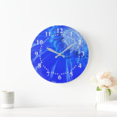 elektrische blauwe gerbera grote klok (Huis)