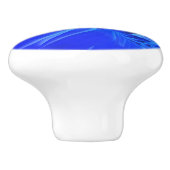 elektrische blauwe gerbera keramische knop (Zijkant)