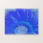 elektrische blauwe gerbera legpuzzel (Horizontaal)