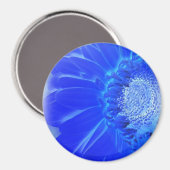 elektrische blauwe gerbera magneet (Voorkant / Achterkant)